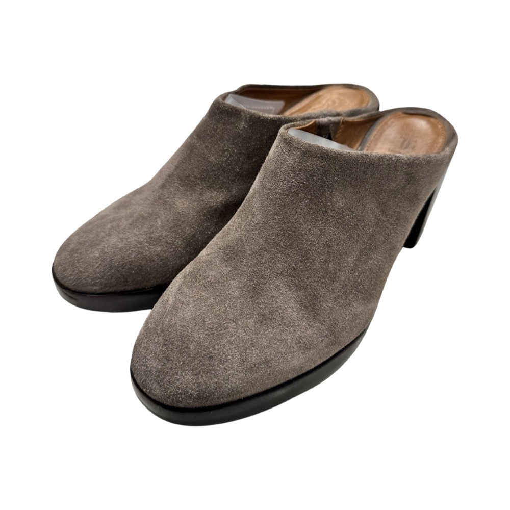 Frye Tan Suede Heeled Mules Size 8